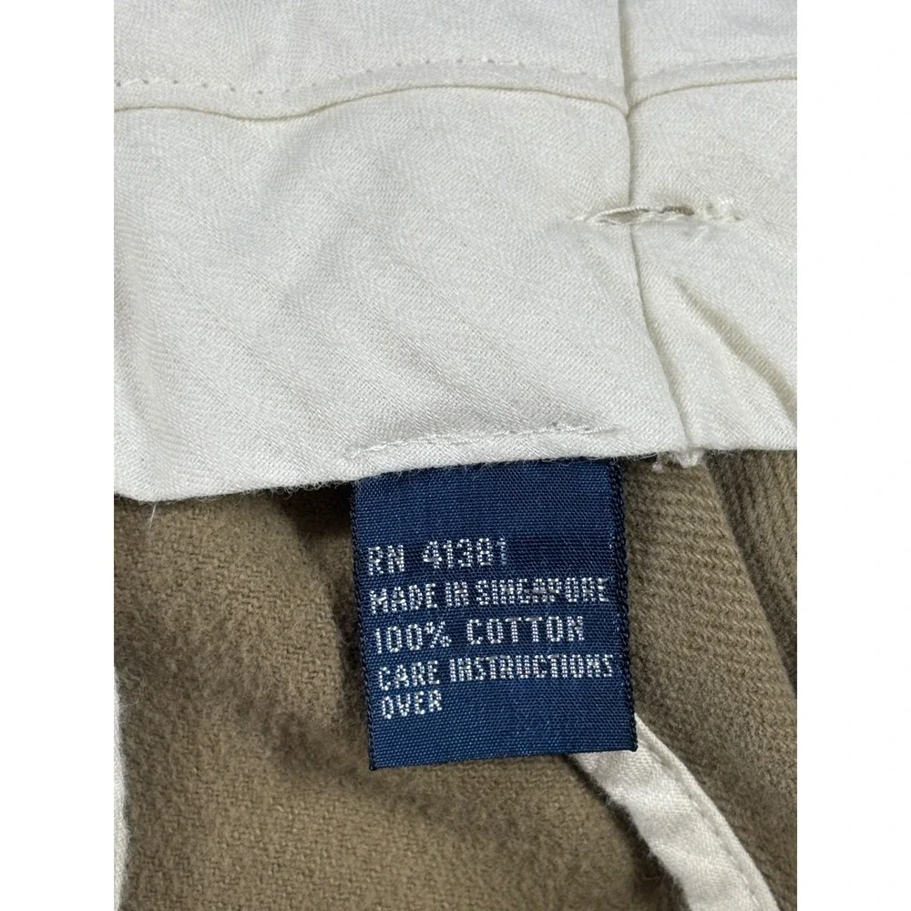 Polo Ralph Lauren Mens Khaki Chino Pants 36x30 Tan Cotton Straight Leg Trousers